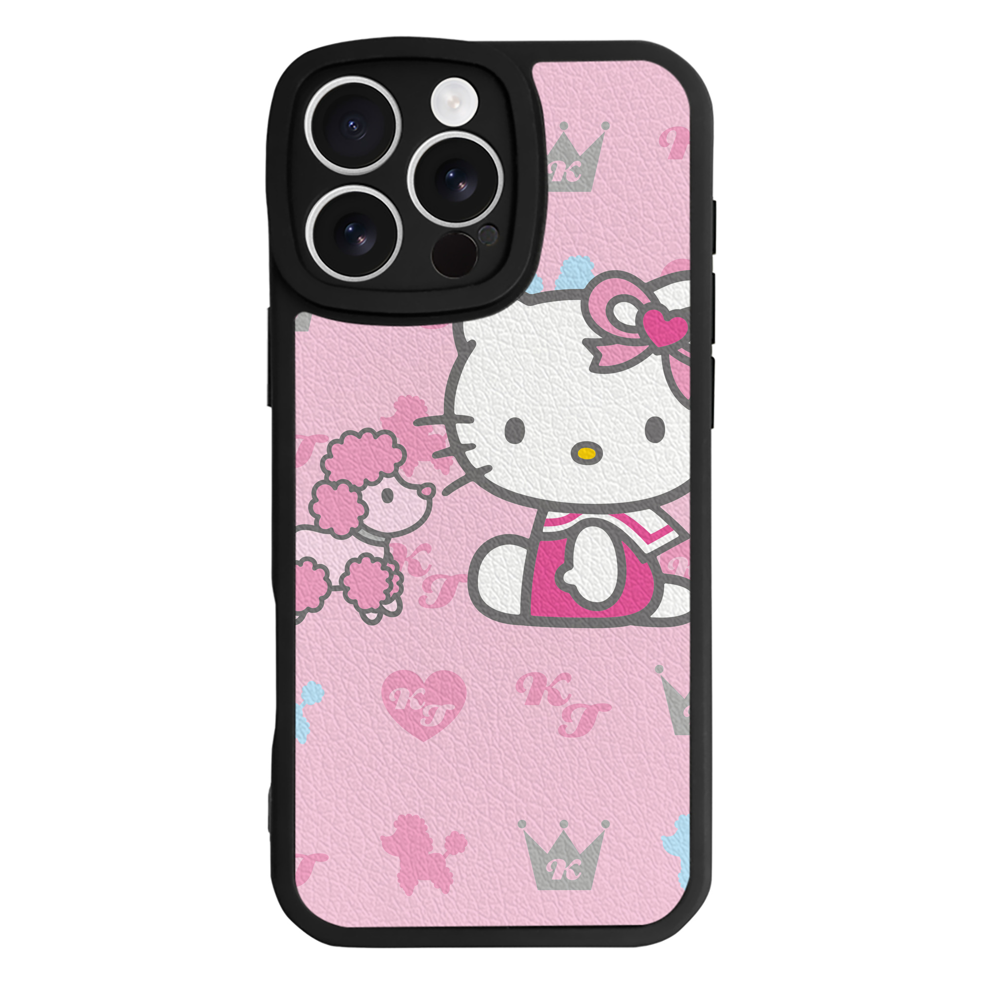 （画像用） Hello Kitty ハローキティ 【iPhone 16シリーズ対応】シリコンスマホケース（レザー調） 材質：シリコン